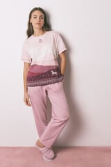 Women'secret Pijama 100% algodón La Vecina Rubia rosa