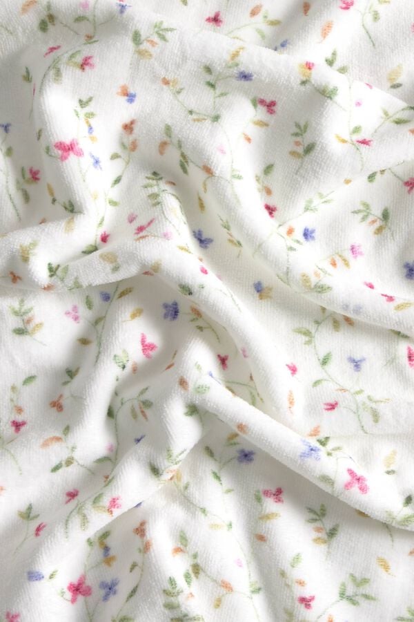 Textura Toalla rizo estampado floral estampado