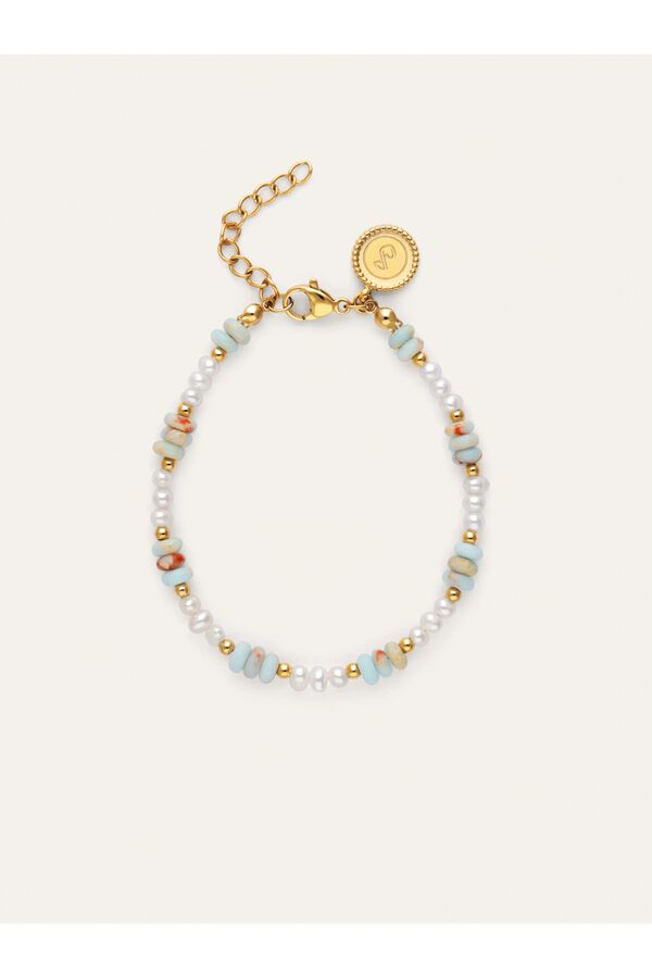 Singularu Pulseira Full Daylight em A&ccedil;o Dourado estampado