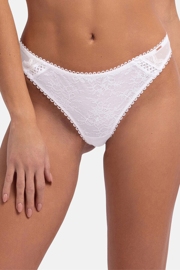 Dorina Tanga encaje blanco blanco