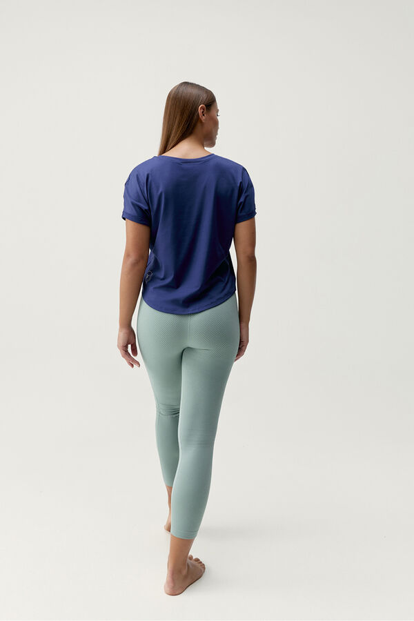 Born Living Yoga Camisa preta Azami azul