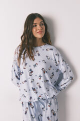 Women'secret Pijama comprido super macio do Snoopy azul