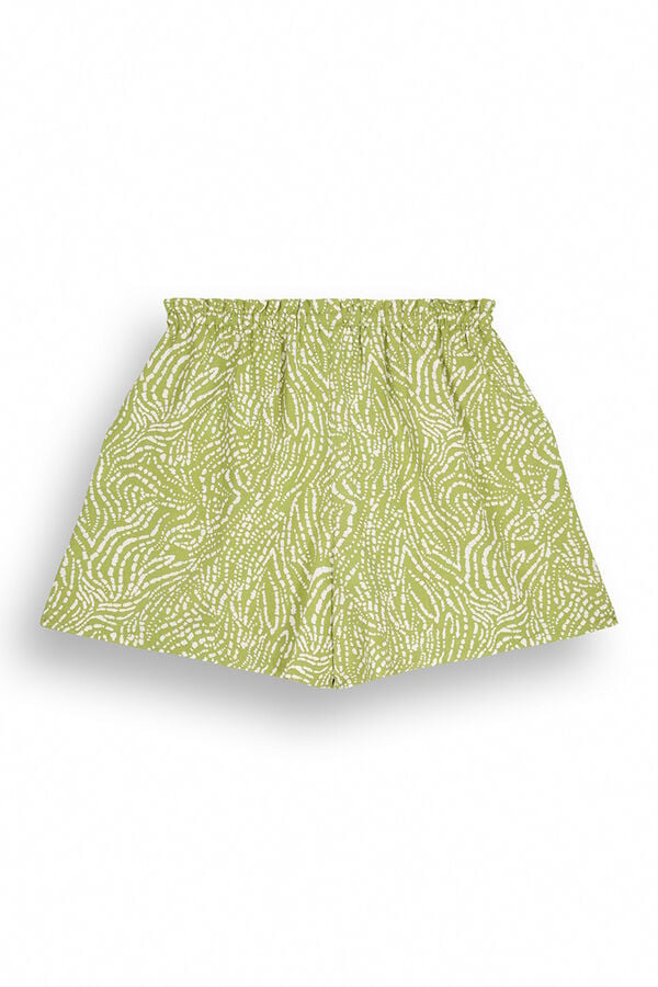 Womensecret Short verde impresso étnico  verde