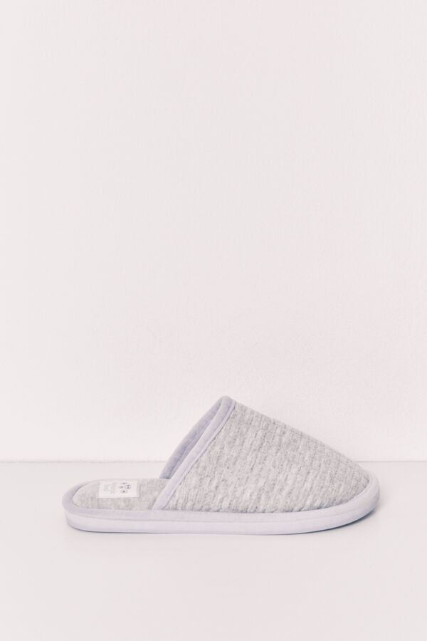 Women'secret Chinelos de quarto cinza e violeta verde