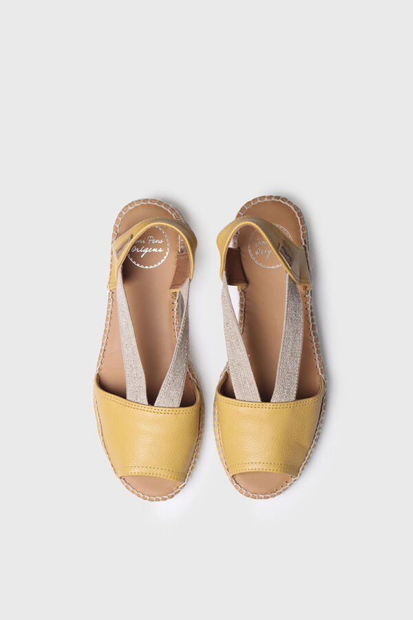 Toni Pons Alpargata plana de piel - ETNA amarillo