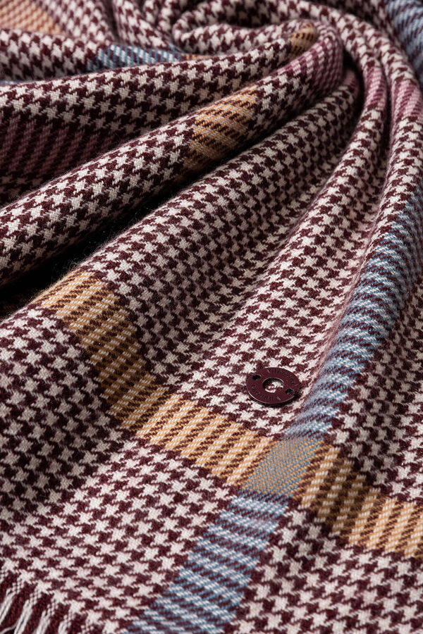 Vilanova Manta Cachecol Xadrez castanho