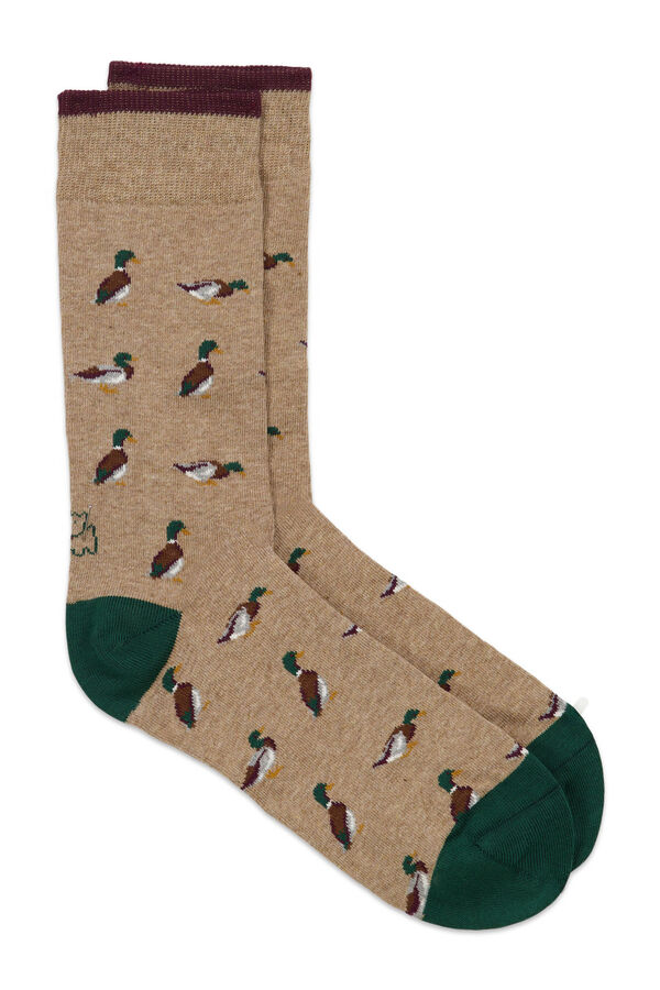 Kiff-Kiff Meia masculina de meia regular cinzento