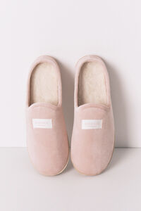Women'secret Chinelos de quarto de velour rosa