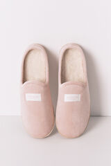 Women'secret Chinelos de quarto de velour rosa rosa