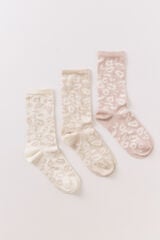 Women'secret Pacote com 3 meias longas de oncinha estampado