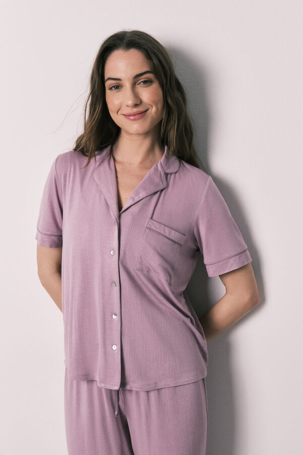 Women'secret Pijama camiseiro Capri soft touch rosa rosa