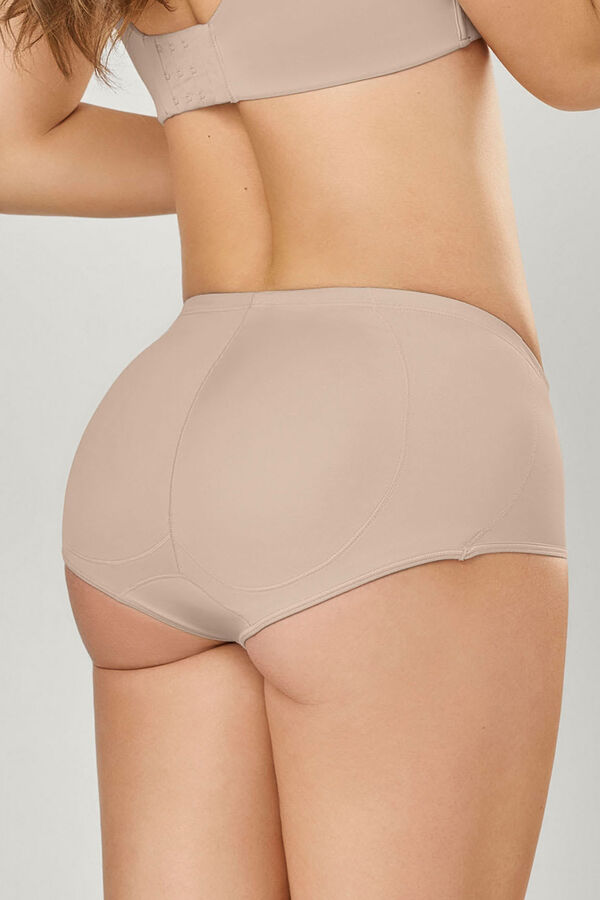 Leonisa Cueca push-up cl&aacute;ssica com bojo remov&iacute;vel bege