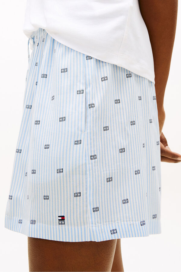 Tommy Hilfiger Conjunto de pijama curto estampado azul
