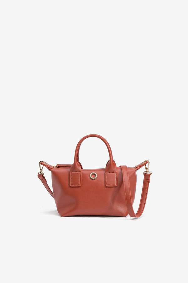 Vilanova Bolso de Mano Efecto Piel Suave naranja