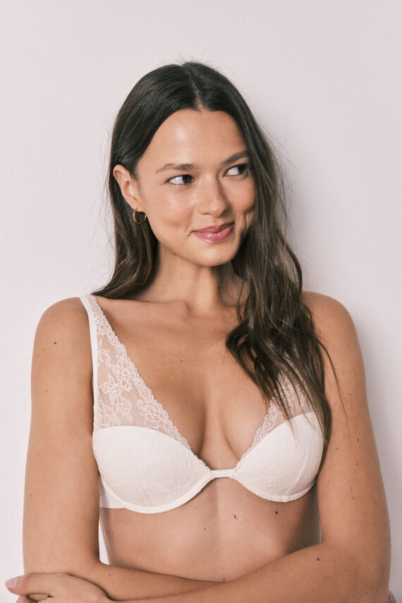 Sujetador halter encaje blanco INTUITIVE