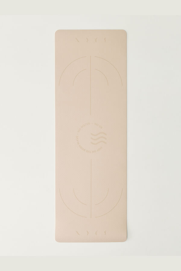 Born Living Yoga Tapete Mat Wave 6 mm bege camel