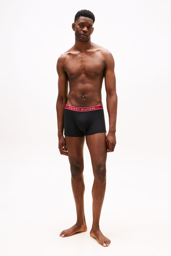 Tommy Hilfiger Pacote com 3 Boxers de Algod&atilde;o preto