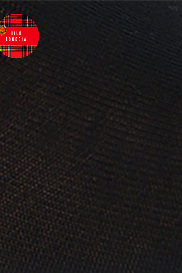 Punto Blanco Meias de lã escocesa simples preto