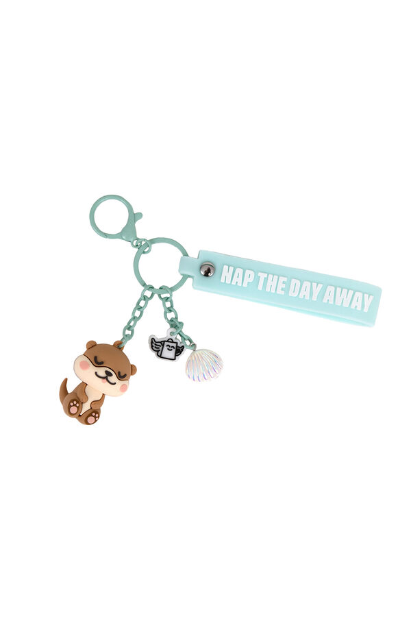 Mr. Wonderful Llavero con charms Lazy nutria - Nap the day away estampado