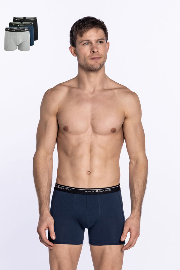 Punto Blanco Pack de 3 boxers de algodão estampado