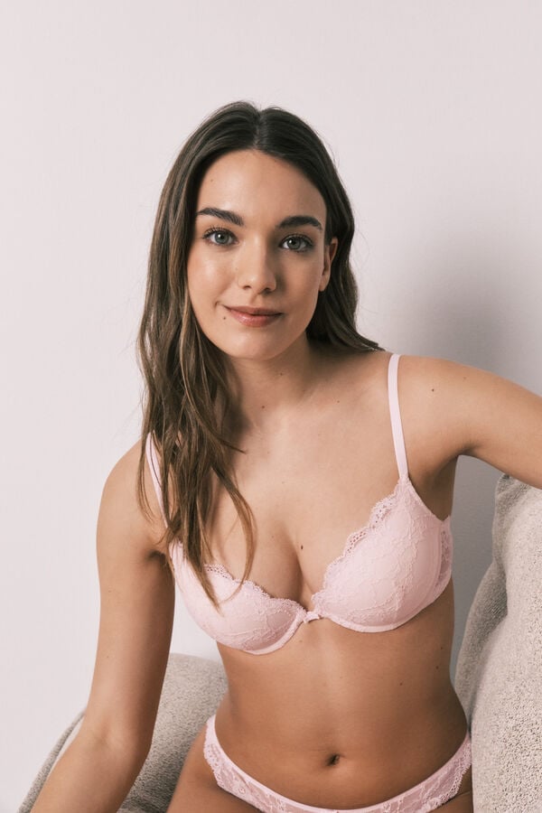 Women'secret Soutien push-up em renda rosa GORGEOUS rosa