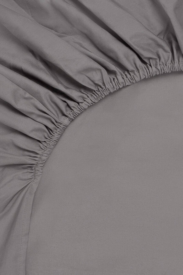 Textura Capa de baixo algod&atilde;o org&acirc;nico. Cama 80-90 cm. cinzento