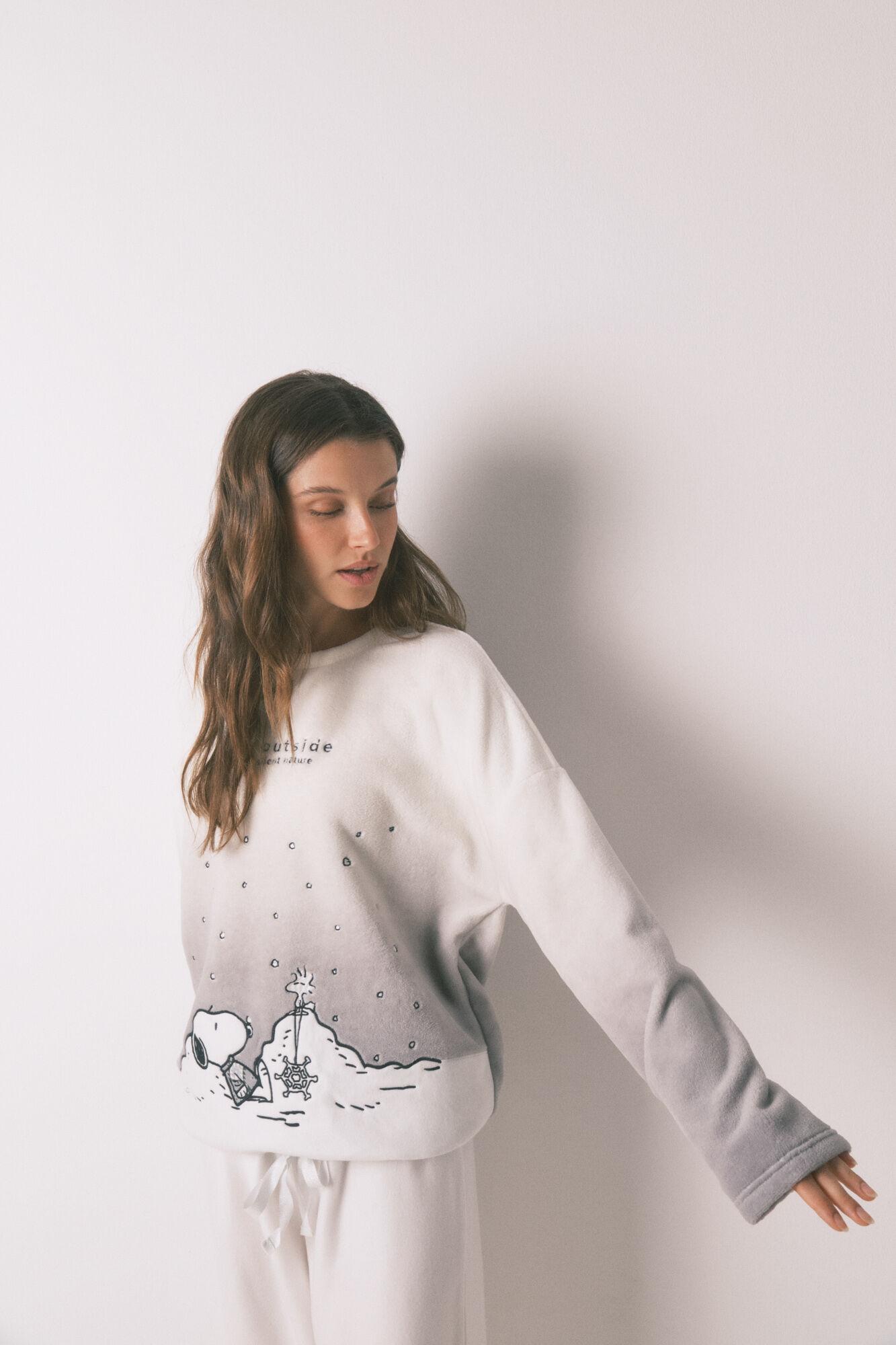 Women'secret Pijama largo polar suave Snoopy