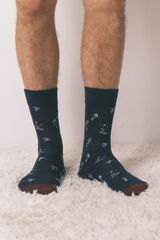 Women'secret Pack de 3 meias longas de esqui de algodão  azul