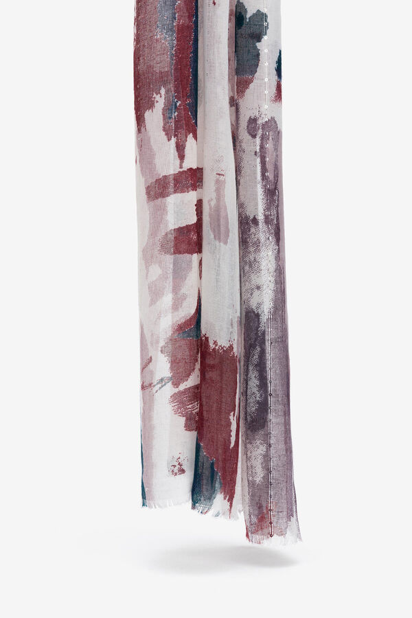Vilanova Pa&ntilde;uelo Estampado Rectangular azul