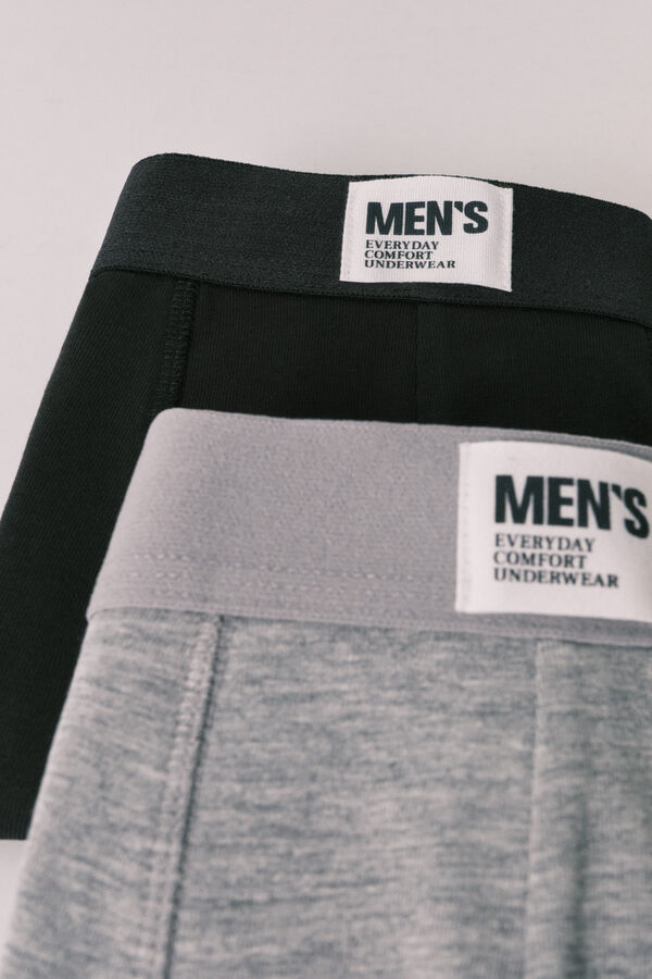 Women'secret Pack 2 boxers cinza e preto preto