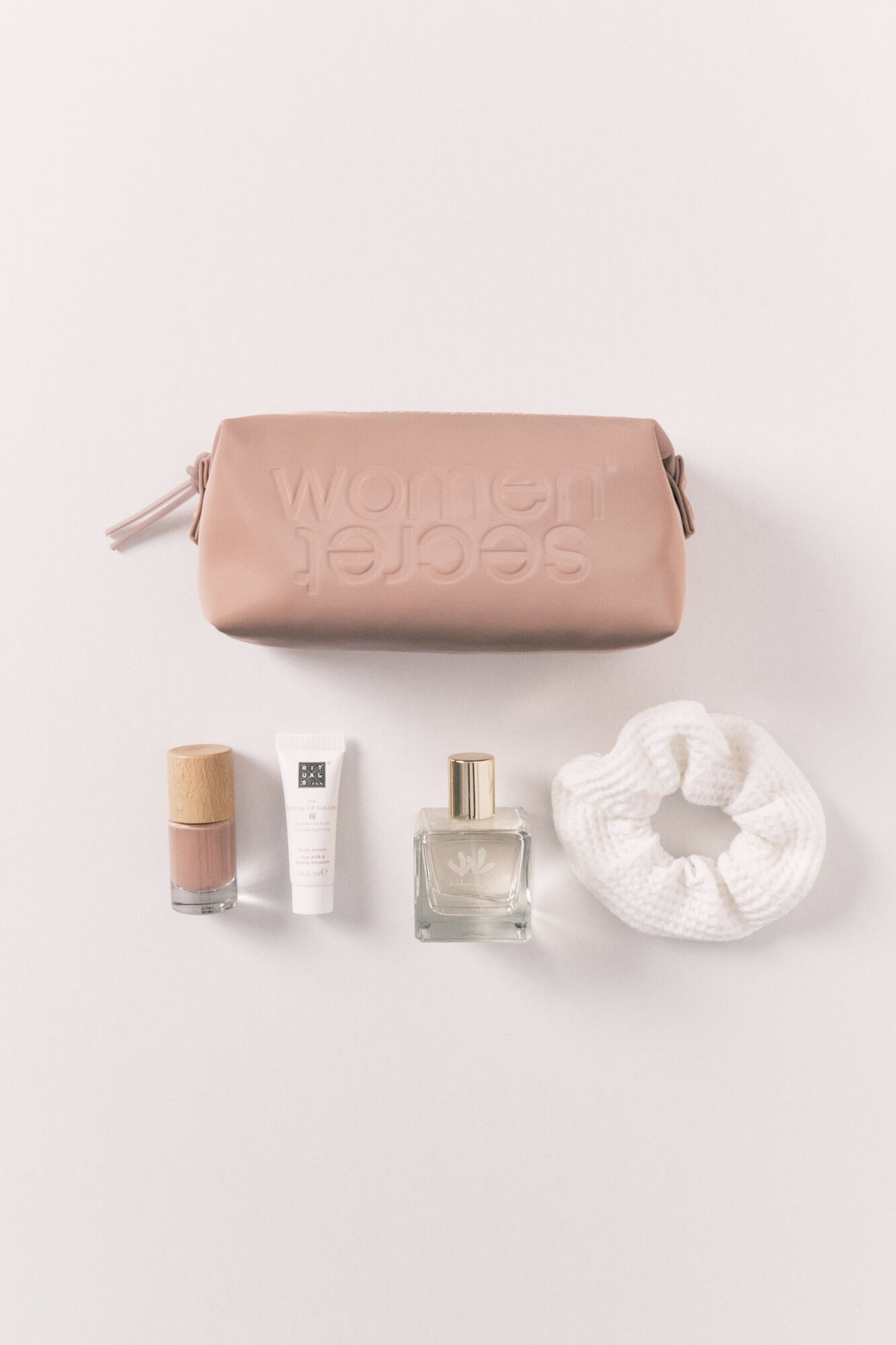 Women'secret N&eacute;cessaire pequeno de borracha castanho