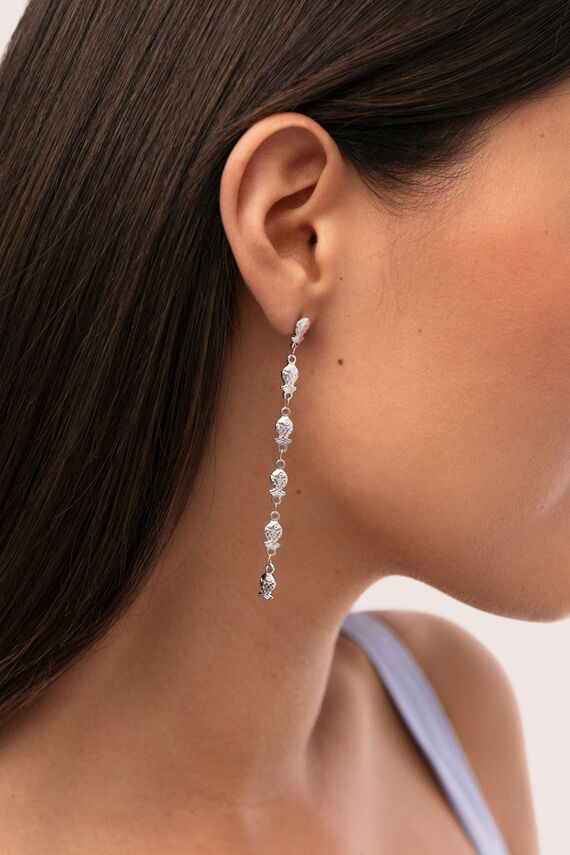 Pendientes Long Mar Acero
