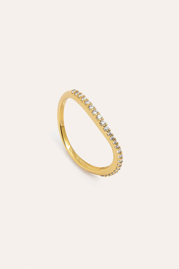 Singularu Scarlett Fine Ring White Gold Plated - 10 estampado