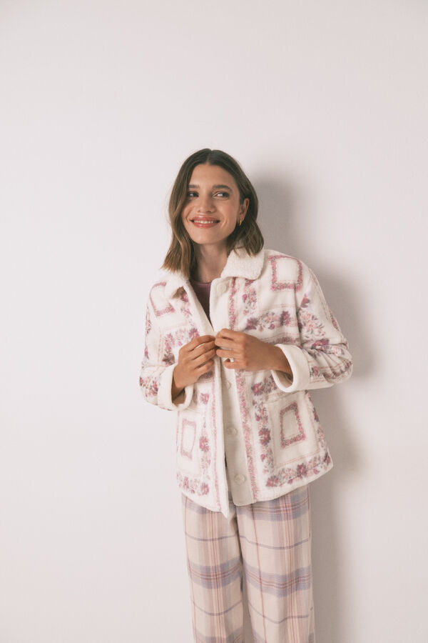 Women'secret Robe curto rosa de polar rosa