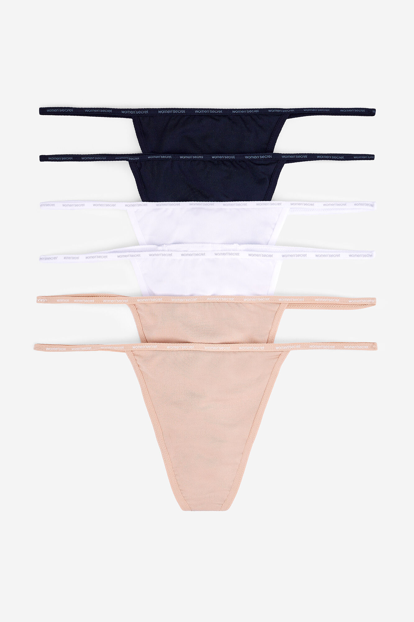Women'secret Pack 6 tangas tira de microfibra
