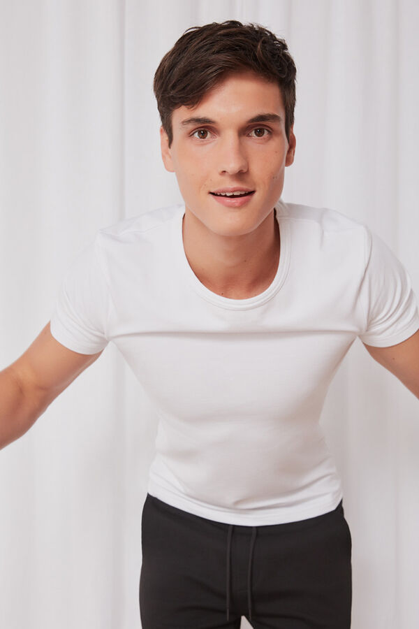 Gisela Camiseta t&eacute;rmica hombre manga corta branco