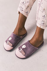Women'secret Chinelos de quarto Snoopy roxos rosa