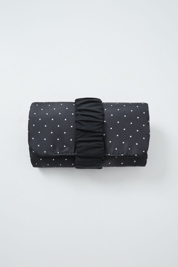 Women'secret Porta-joias port&aacute;til enrol&aacute;vel preto bolinhas preto
