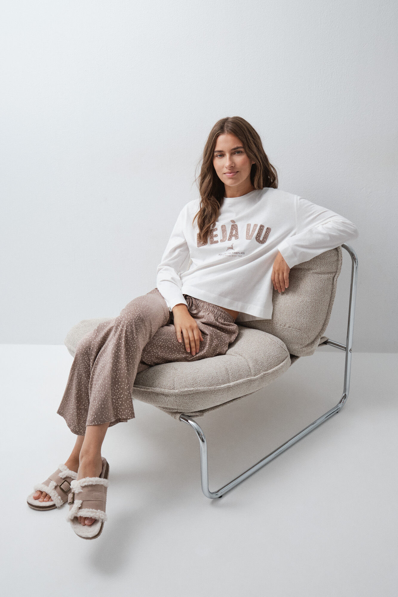 Women'secret Pijama largo algod&oacute;n animal print
