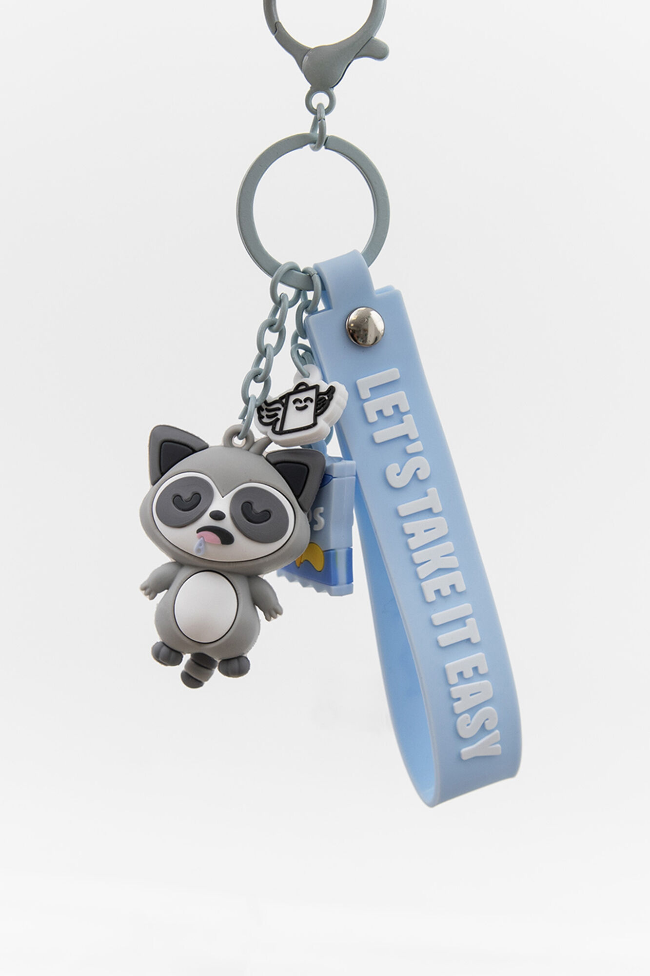 Mr. Wonderful Llavero con charms Lazy mapache - Let's take it easy
