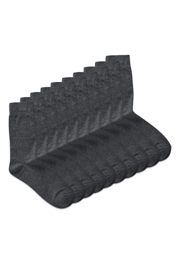 Jack & Jones Pack de 10 calcetines básicos gris