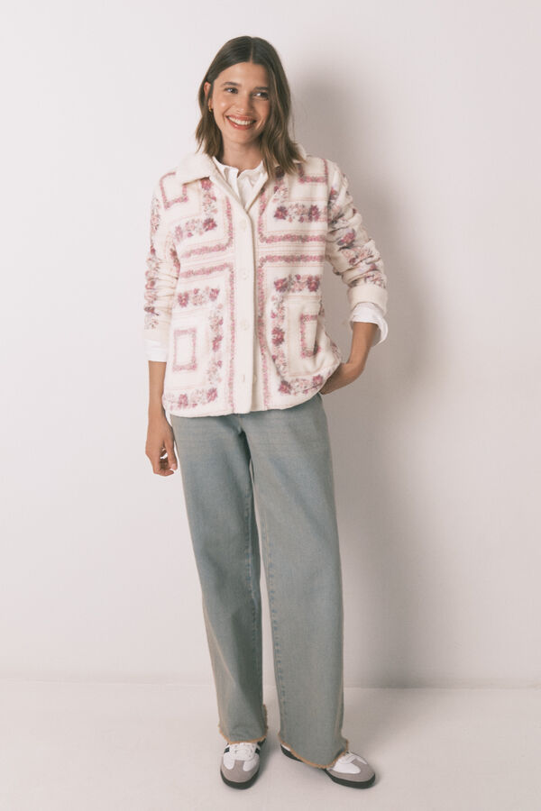 Women'secret Robe curto rosa de polar rosa