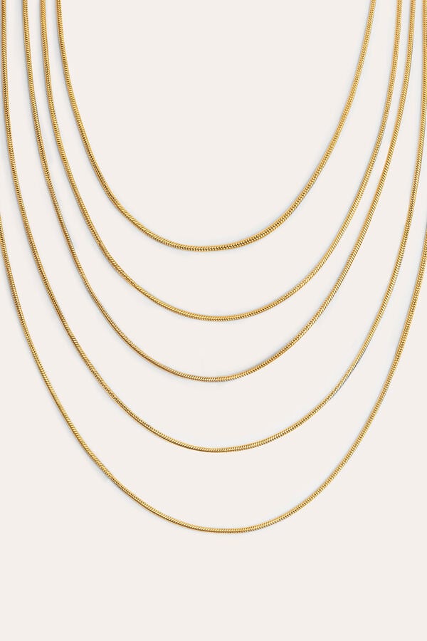 Singularu Cleopatra Necklace Gold Plated Steel printed