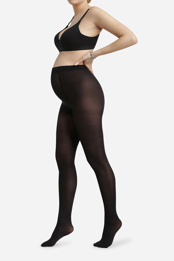 Panty negra opaca de maternidad 50 Deniers