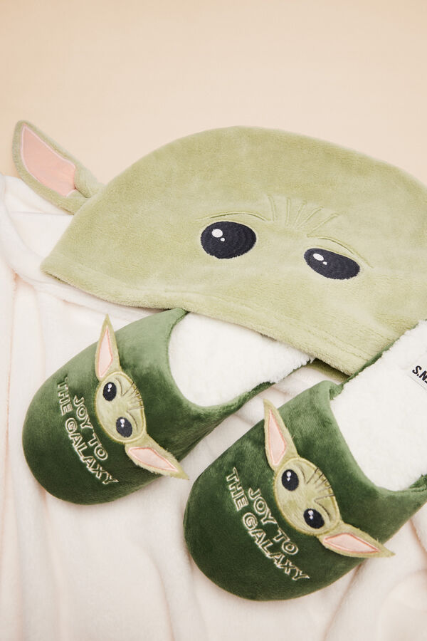 Women'secret Zapatillas casa Grogu 3D  kaki