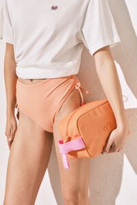 Women'secret Necessaire emborrachado textura r&aacute;fia azul