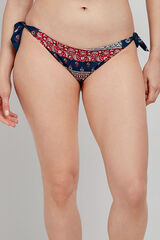 Gisela Cueca de biquíni reversível ajustável estampado