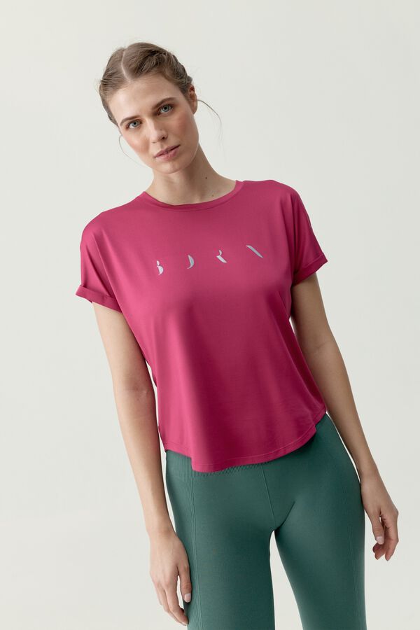 Born Living Yoga T-shirt Azami Ameixa estampado