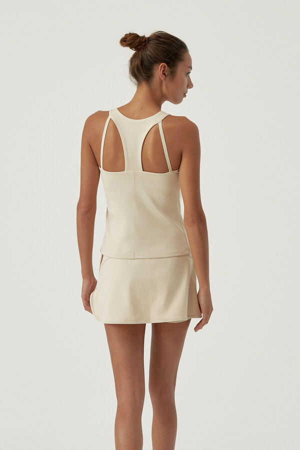 Born Living Yoga T-Shirt Gadea Oat Milk  beige