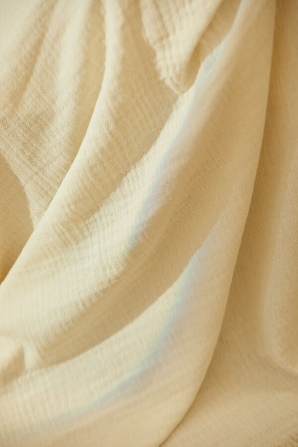 Calma House Camada de colcha de algod&atilde;o musselina crua estampado